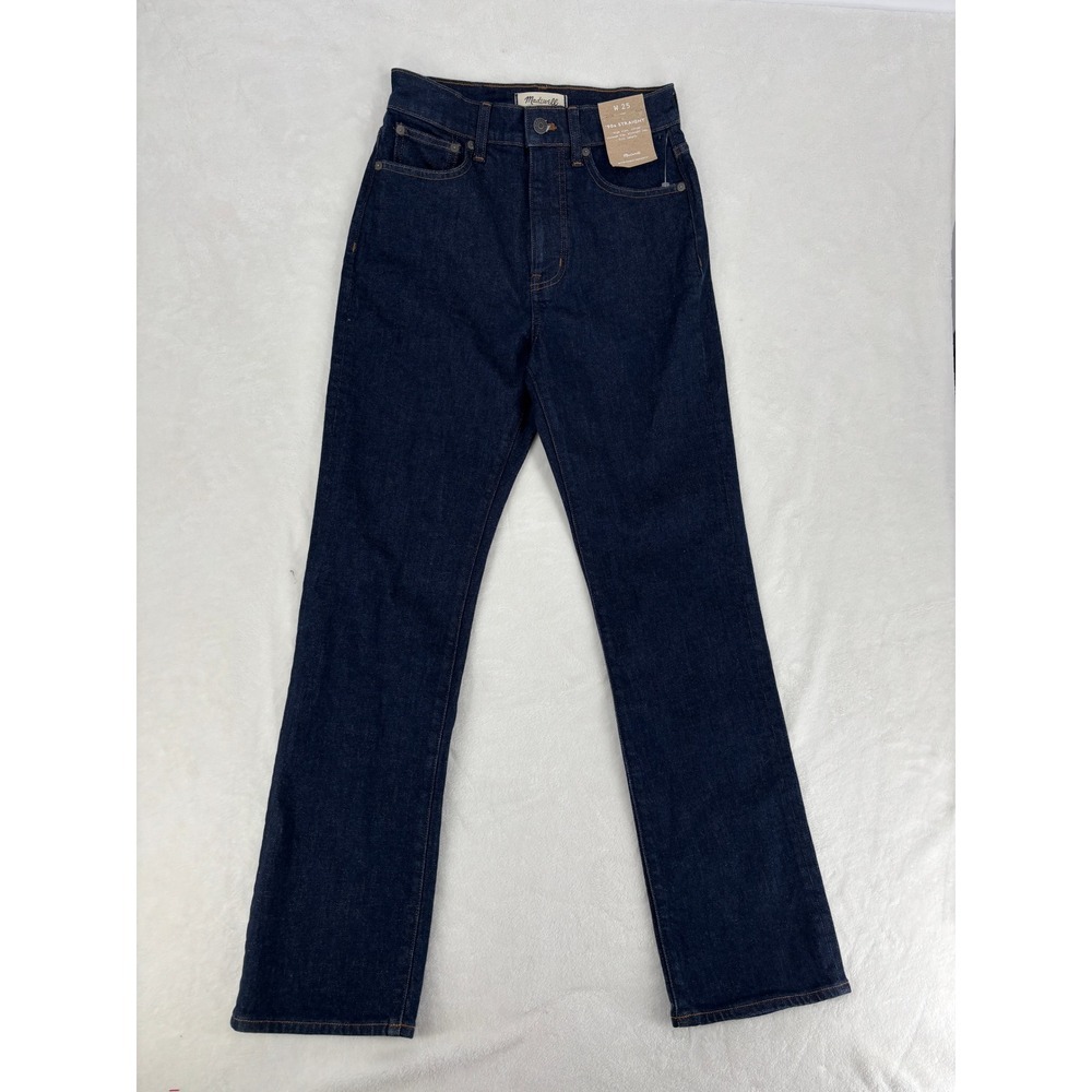 Madewell 90s‎ Jeans Women Straight High Rise Dark Indigo Wash Magic Pockets W25